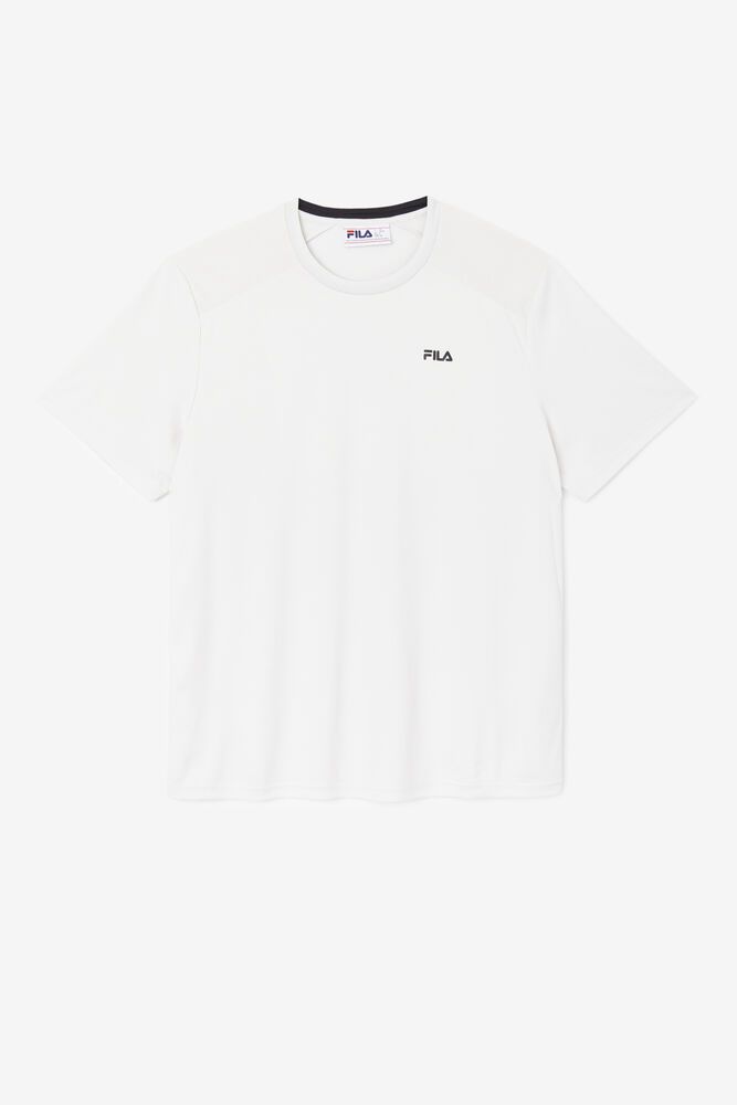 Fila Kaab Crew T-Shirt White - Mens - 25068FCQR